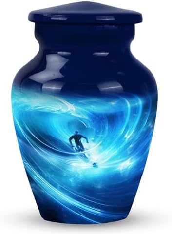 Small Colorful Ocean Urn - 3 Inch Cremation Urn for Mom Dad