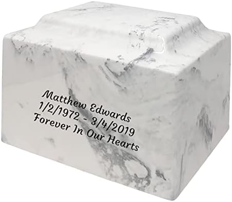 Custom Engraved Mackenzie Urn Vault - 3 Line Engraving Included