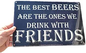 AMERICAN WIT Best Beers With Friends Bar Sign 8x12 Metal Tin