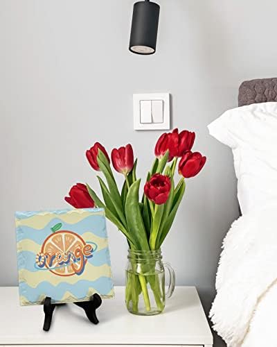 Wooden Stand Desk Plaque with Hand Painted Pattern