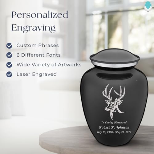GetUrns Personalized Deer Cremation Urn For Human Ashes 200 Lbs