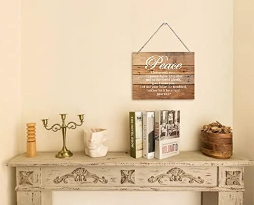 John 14 27 Bible Verse Wood Plaque Wall Sign