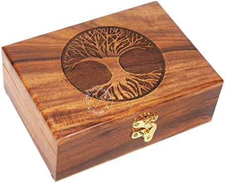 Handmade Rosewood Urn Tree of Life Keepsake Box