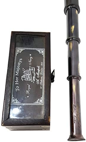 Handmade Royal Navy Spyglass 20x Magnification Telescope