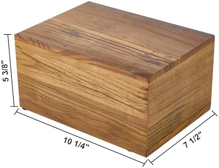 WEVOIRD Rustic Solid Barn Wood Urn Box for Human Ashes up to 240 lbs