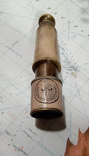 Antique Brass Pirate Spyglass Telescope 18 Functional