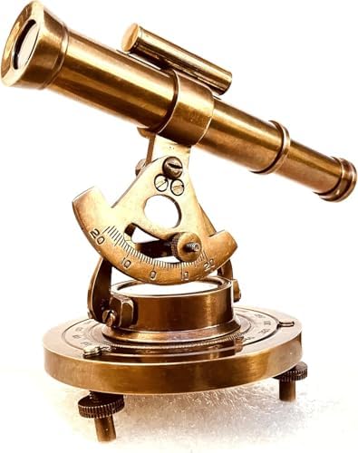 4 Inch Brass Alidade Telescope with Compass Base