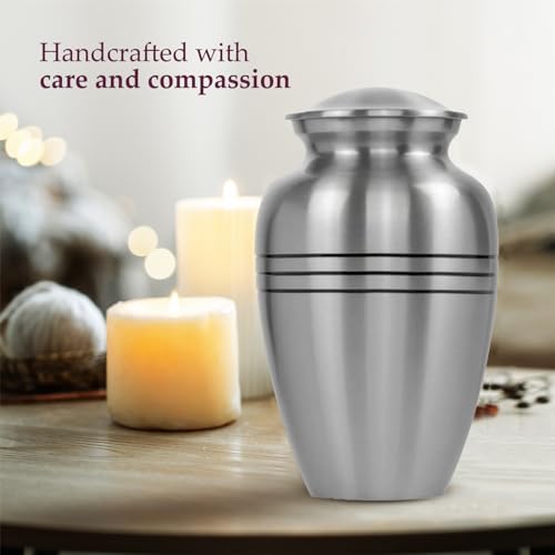 Trupoint Memorials Pewter Cremation Urn for Adult Ashes