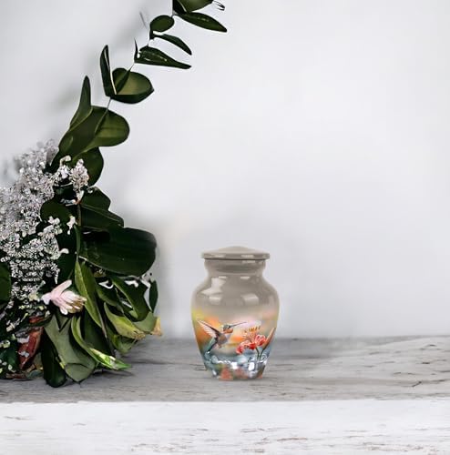 Elegant Hummingbird Urn Set of 4 - 3 Inch Ashes Urn