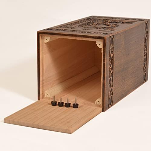 KIMNAG Wooden Cremation Urn Deer XL 250lbs
