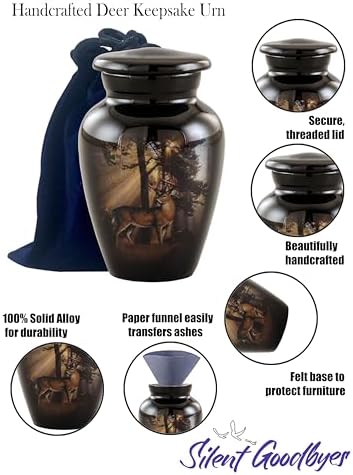 Deer Keepsake Urn for Human Ashes