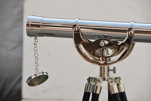 Brass Nickel Telescope 16 Inch with Adjustable Wooden Tripod