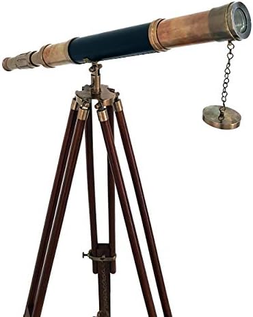 Vintage Sailor Boat Telescope Wooden Stand