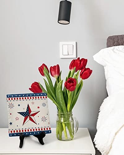 Independence Day Decorative Desk Plaque with Wooden Stand