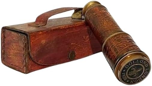 VINTEXX Enterprises Antique Brass Telescope Spyglass - 5X Magnification Vintage Nautical Decor