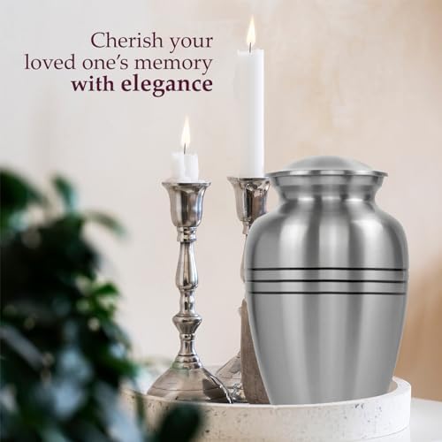 Trupoint Memorials Pewter Cremation Urn for Adult Ashes