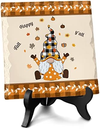 Thanksgiving Gnome Wooden Desk Plaque Sign