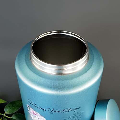 220 Lbs Capacity Large Cremation Urn with Butterfly Design and Velvet Pouch