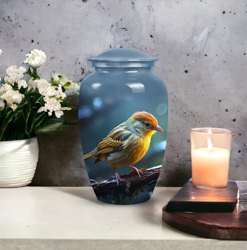 Elegant Sparrow Bird On Tree Decorative Urn Set