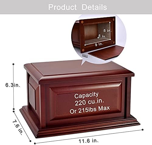 MAKEYS Wood Urn for Human Ashes Cremation