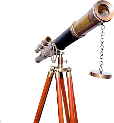 Nautical Vintage Antique Brass Double Barrel Telescope