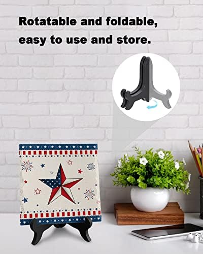 Independence Day Decorative Desk Plaque with Wooden Stand