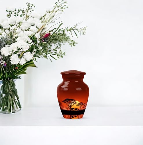 Atrikya Elephant Funeral Mini Memorial Urn for Ashes