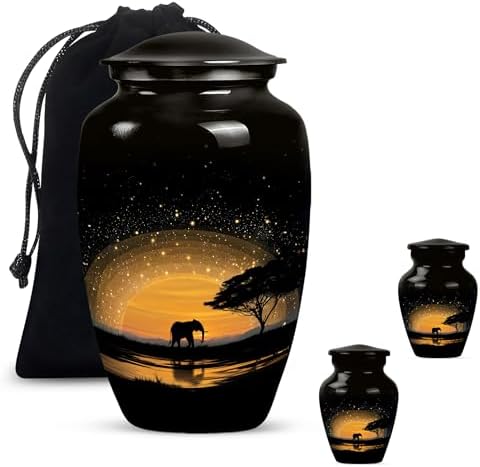 Atrikya Elephant Cremation Urn Set for Ashes