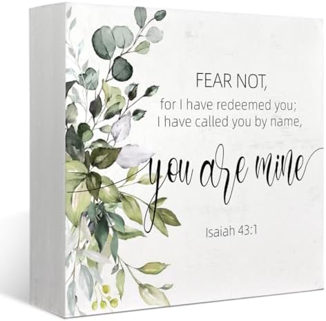 Bible Verse Isaiah 43 1 Wooden Box Sign