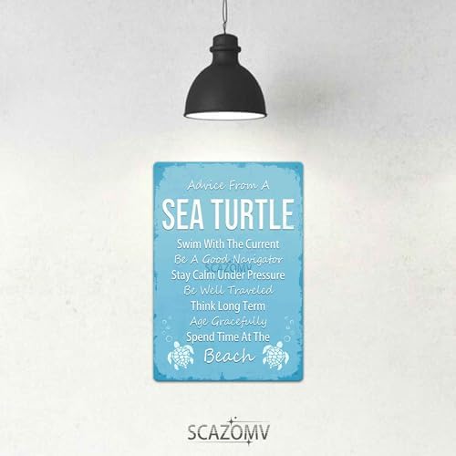 Funny Beach Metal Tin Sign 8x12 Inch