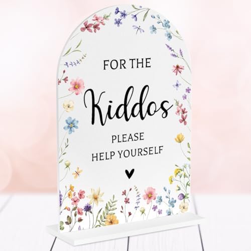 Wedding Sign for The Kiddos 5x7 Inch Acrylic Plaque
