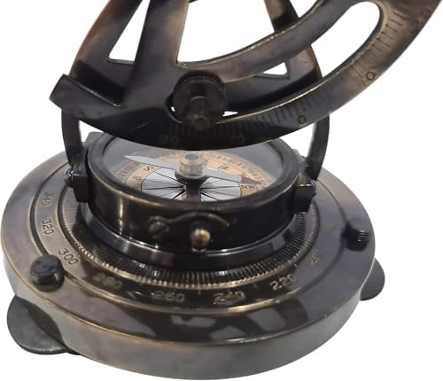 Vintage Nautical Telescope and Compass Set