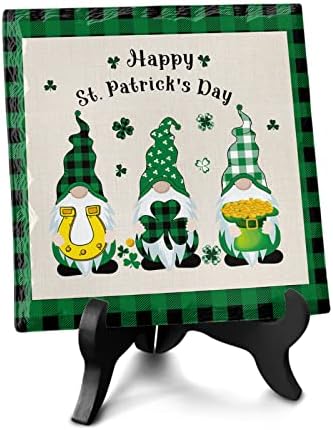 Farm Gnome Desk Decor with Wooden Stand
