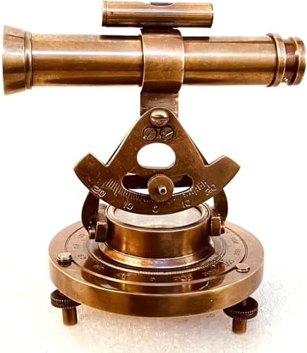 4 Inch Brass Alidade Telescope with Compass Base
