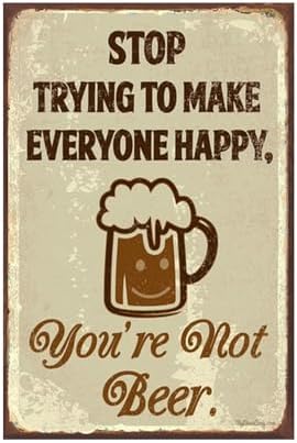 Beer Tin Sign Metal Poster Vintage Wall Decor 8x12 Inch