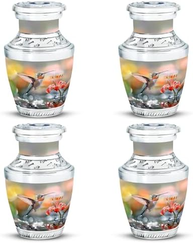Elegant Hummingbird Urn Set of 4 - 3 Inch Ashes Urns
