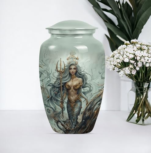 YATHABHISA Mermaid Palace 10 Inch Urn for Ashes