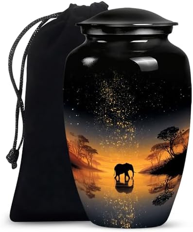 Elephant Ash Cremation Urns Set 10inch 3inch