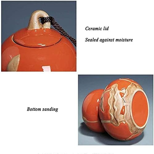 ZHANGZONG Gray Decorative Urn for Human and Pet Ashes