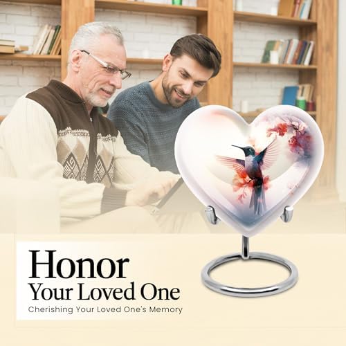 Humming Bird Urn Set of 4 - Gray Cremation Urns for Human and Pet Ashes