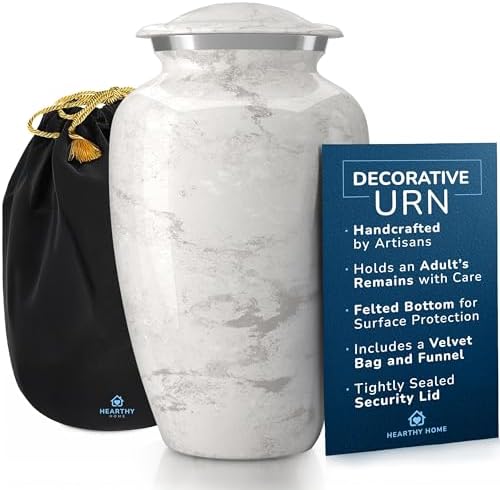 Elegant Large Handcrafted Marble Urn for Ashes