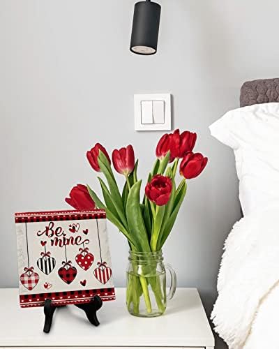 LEOSUCRE Geometric Heart Desk Decor Sign Plaque