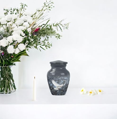 Dove in Heavy Rain Set of 4 Cremation Urns