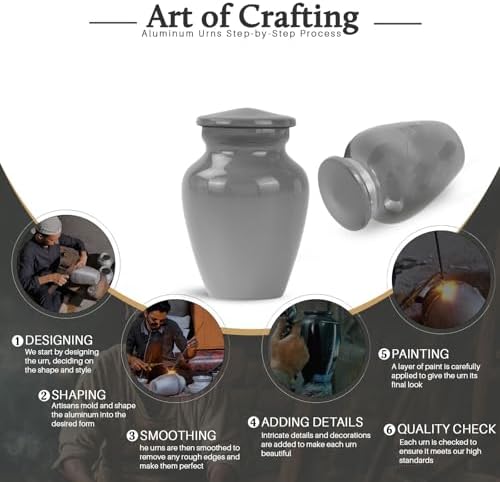 Blue Mountain Mini Urn for Cremation Ashes - 3 Inch Keepsake Urn for Adult Male