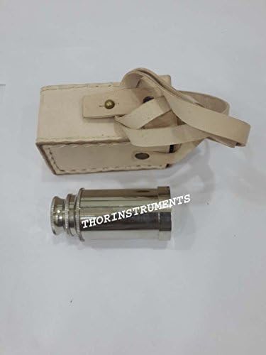 Nautical Gift 6 Inch Telescope with White Leather Case