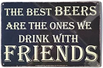 AMERICAN WIT Best Beers With Friends Bar Sign 8x12 Metal Tin