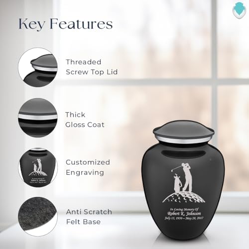 GetUrns Personalized Golf Cremation Urn 44 Lbs