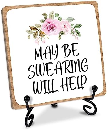 Braver Than You Think Wooden Sign with Stand