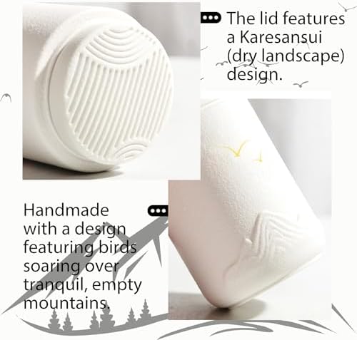 TIMSO Small Ceramic Urns for Human Ashes - Engraved Bird Design Keepsake