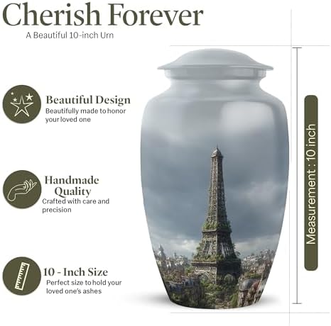 Eiffel Tower Urn Set - 1 Large 2 Small Cremation Urns